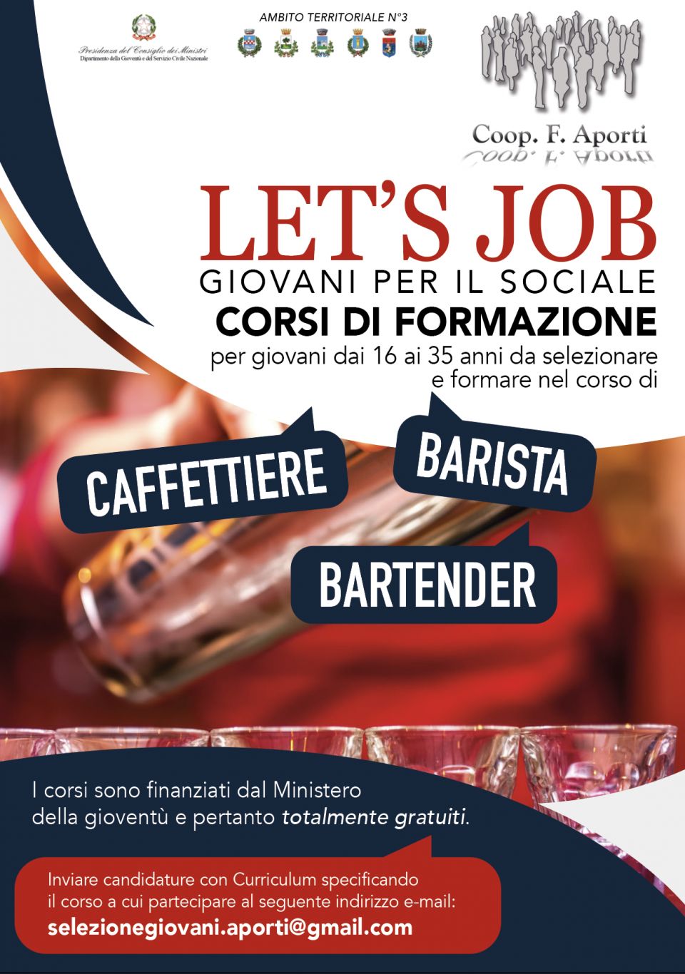 Esito Candidature per il I° corso di &#039;Caffettiere, Barista e Bartender&#039;